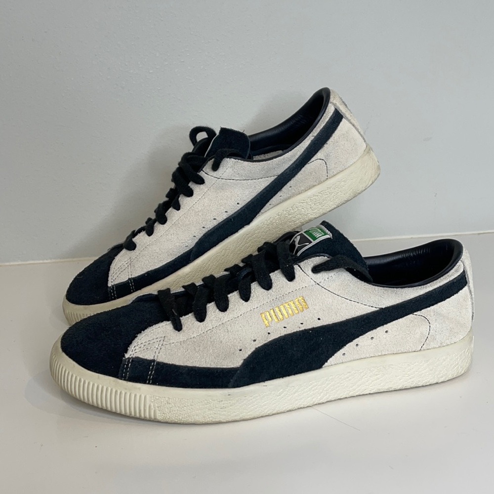 Puma Navy and White Suede Sneakers in Men Size 11.5